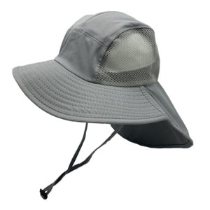 Grey Flap Cap - Mesh
